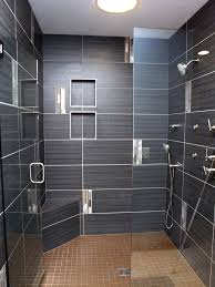 Custom Shower With 12 X 24 Tiles Great Lines Contrasting Grout Light Tile Floor Schluter System Bathroom Design Inspiration Shower Renovation Toilet Design