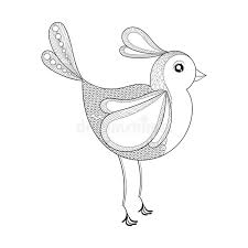 These bird coloring sheets are ideal for toddlers, preschoolers and school goers. Vector Bird Coloring Page With Zentangled Bird Hand Drawn Patt Stock Vector Illustration Of Animal Graphic 70126479