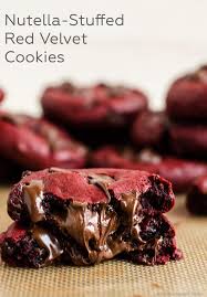 Masukkan gula, butter, telur, mixer hingga tercampur rata. Red Velvet Nutella Stuffed Cookies A Cookie Named Desire