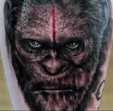 Марк уолберг, тим рот, хелена бонем картер и др. Tattoo Uploaded By Wayne Grace Cesar From Planet Of The Apes Chimp Planetoftgeapes Blackandgrey 1224436 Tattoodo