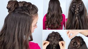 This article will show easy hairstyles for long hair. Easy Hairstyle Tutorial Triple Twist Half Updo L Oreal Paris