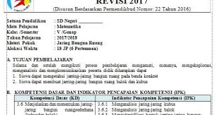 Rpp revisi 2017 matematika kelas 8 smp 1. Rpp K13 Revisi 2017 Matematika Kelas 5 Semester 2 Revisi Lengkap