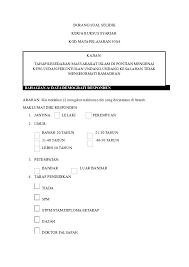 Kaedah kajian 5 perbincangan dan dapatan kajian 5.1 konsep kaffarah dalam Doc Borang Soal Selidik Syariah Hafiz Ierfan Academia Edu