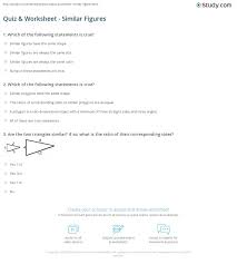Quiz Worksheet Similar Figures Study Com
