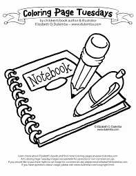 Coloring pages for toddlers and preschool. Dulemba Coloring Page Tuesday Back To School Supplies Coloring Home