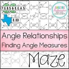 Angle Relationships Worksheet Finding Angle Measures Maze Activity Finding Angle Measures Angle Relationships Angle Relationships Worksheet