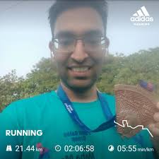 Today morning finished half marathon with my personal best.