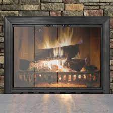 Design specialties fireplace doors add beauty and style to your fireplace. Textured Black Savannah Masonry Fireplace Glass Door Fireplace Glass Doors Glass Fireplace Fireplace Doors