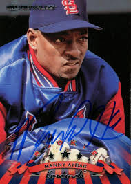 1998 Donruss MANNY AYBAR Signed Card autograph AUTO CARDINALS RC