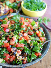Eggplant salad or ensaladang talong is a simple filipino salad composed of grilled eggplant, tomatoes, and onions. Mediterranean Eggplant Salad A Cedar Spoon