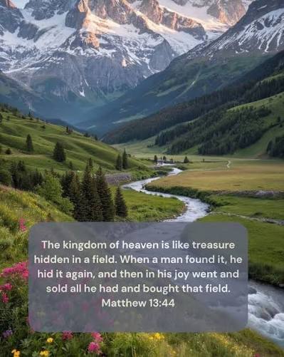 The treasure was always there....the difference was the one who recognized  its value. What we treasure is what we have truly seen. Matthew 13:44 - The  kingdom of heaven is like a [