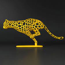 Cheetah Sprinter 3d Printing Art Sculpture Inspired By The Speedy Creature Order 3d Printed Product At Https Www Rinkak Com 3d Baski 3 Boyutlu Yazici Heykel