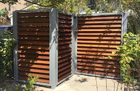 Modern design plastic wood composite screen panels and steel uzam wpc fence for garden construction. Contemporary Gate Design Novocom Top
