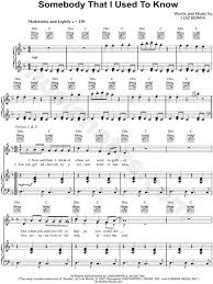 Somebody That I Used To Know Sheet Music Sheet Music Cello Music Clarinet Music