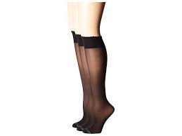 Hue Graduated Compression Sheer Knee High Socks 3 Pair Pack High Socks Graduated Compression Knee High Socks