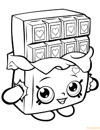 Cheeky Chocolate Shopkin Season 1 Coloring Page Coloring Pages For Kids Shopkins Coloring Pages Free Printable Shopkin Coloring Pages Cartoon Coloring Pages