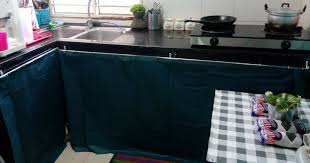 Genereted for customer service product by kitchen cabinet armada. Gambar Dengan Modal Tak Sampai Rm50 Langsir Kabinet Dapur Ini Nampak Lebih Kemas Impiana