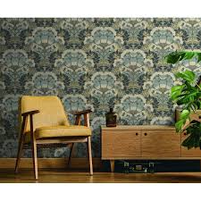 Portola Yarrow Nouveau 27 L X 27 W Wallpaper Roll In 2020 York Wallpaper Green Wallpaper Room Visualizer