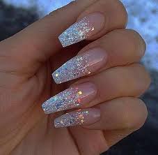 50 Cool Glitter Ombre Nail Design Ideas That Are Trending In 2020 Silver Glitter Nails Ombre Nails Glitter Glitter Tip Nails