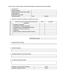 Fișa De Evaluare A Performanțelor Profesionale Individuale Ale Angajatului Din Unitatea Bugetară