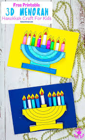 3d Menorah Hanukkah Craft For Kids Hanukkah Crafts Hanukkah For Kids Hannukah Crafts