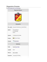 Fecha y lugar de nacimiento: Biografia Del Deportivo Pereira Equipos Deportivos Asociacion De Equipos De Futbol