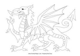 Welsh Dragon Colouring Page Flag Coloring Pages Dragon Coloring Page Welsh Flag