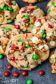 Kitchen sink cookies recipe with pretzels marshmallows m&m world. Christmas Kitchen Sink Cookies Santa S Trash Cookies Tastes Of Lizzy T