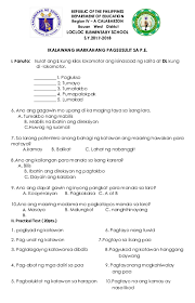 Mga kilos lokmotor at di lokomotor picture. Doc Nd Periodical Test Grace Lopez Academia Edu