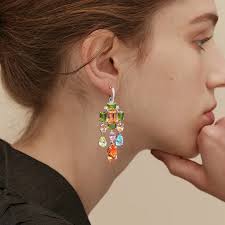 23ctw Multicolor Sapphire Statement Chandelier Earrings