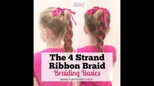 The big night is looming over the horizon! Braiding Basics The 4 Strand Ribbon Braid Youtube