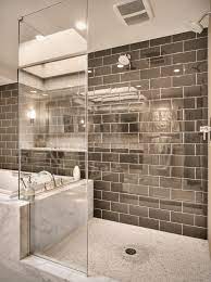 One idea is to tile the walls of the shower with two different tile colors, in the same size and shape, and alternate the two tiles to create large stripes. These 20 Tile Shower Ideas Will Have You Planning Your Bathroom Redo