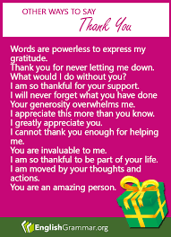 Other Ways To Say Thank You Belajar Bahasa Inggris Bahasa
