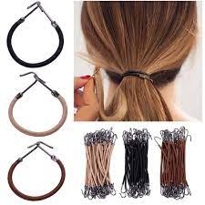 Janedream 15pcs Elastic Hair Bands 3 Colors Women Girl Gum Hook Ponytail Clip Holder Rubber Braids Thick Hair Styles Hair Styles Hair Styling Tool Accessories
