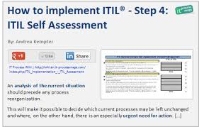 Itil Implementation Itil Assessment It Process Wiki Assessment Self Assessment Business Process