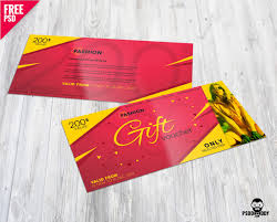 Gift card mockup free download. Download Fashion Gift Voucher Free Psd Psddaddy Com