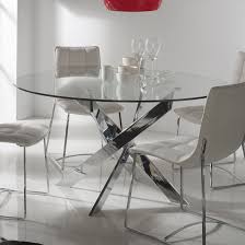 Table A Manger Ronde En Metal Et Verre Trempe York Round Glass Kitchen Table Dining Table Glass Round Dining Table