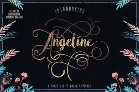 Free fonts often have not all characters and signs. Angeline Font Swashes 905 Script Font Bundles