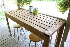 Bar height farm style kitchen table. How To Build A 2x4 Outdoor Bar Table The Diy Dreamer