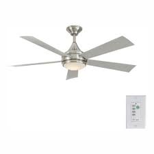 | hunter 50400 indoor/outdoor low profile dempsey ceiling fan with led light Stainless Steel Ceiling Fans Lighting The Home Depot