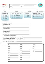 Ordinal numbers are used to denote the position of an item in a series or sequence. Days Months Seasons And Ordinal Numbers English Esl Worksheets For Distance Learning And Physical Classrooms