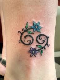 Colored cancer and libra tattoo. Beautiful Cancer Zodiac Sign Tattoos Born Between June 21 To July 22