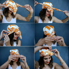 How To Tie A Scarf In Your Hair Learn 4 New Ways To Wear A Scarf Bandana Sac Stili Bandana Sac Dogal Sac Topuzu