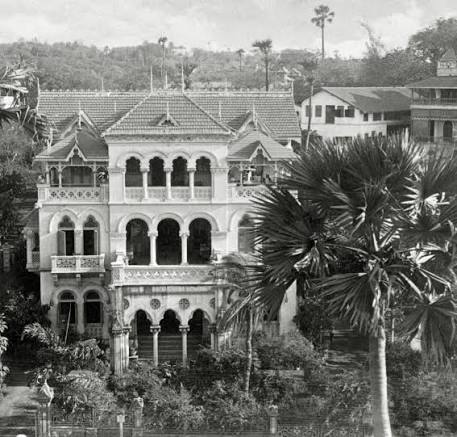 A small bungalow, Malabar Hill, Bombay— circa 1860-70s.