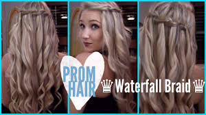 See more ideas about hairstyle, hair styles, waterfall braid. Prom Hair How To Waterfall Braid Youtube
