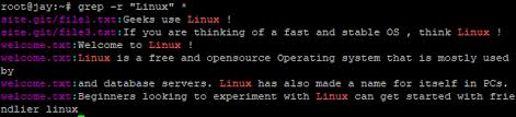 Search for all php files containing search for all php files whose contents mention 'str_replace' text which has either capital or small letters in it grep command is often used in a unix/linux pipeline with other commands. Grep Command In Linux Unix Journaldev