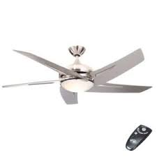 Home depot markets their own line of ceiling fans under the hampton bay brand. Hampton Bay Sidewinder 54 In Indoor Brushed Nickel Ceiling Fan With Light Kit And Remote Control 348 Brushed Nickel Ceiling Fan Ceiling Fan Bronze Ceiling Fan