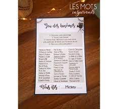 Carte Jeu Des Binomes Mariage Carte Jeu Mariage Jeu Mariage Etsy Jeux Mariage Idee Animation Mariage Jeux