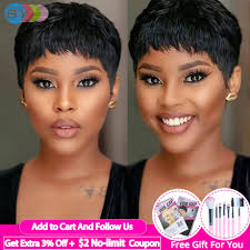 Pixie hairstyles are not just confined to short hair but are also fit for long hair as well. Natural Dream Curl Pixie Cut Wig Short Wigs Human Hair Wigs For Black Women Brazilian Wig Natural Color Natural Black Hair 27 Full Machine Wigs Aliexpress