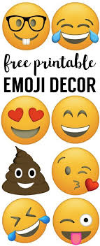Emoji Faces Printable Free Emoji Printables Paper Trail Design Emoji Party Decorations Emoji Party Free Emoji Printables